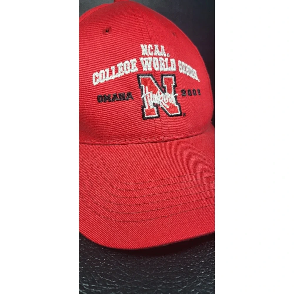 Vintage Nebraska Huskers National Champions 2002 Football Strap back Hat‎ Red